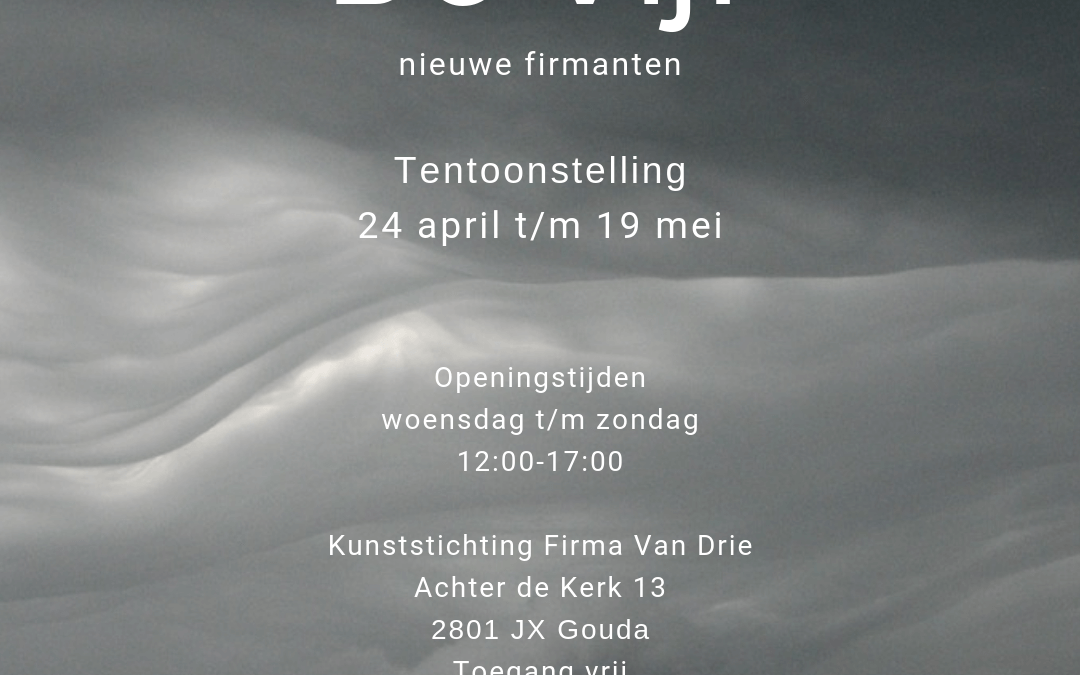 24 april t/m 19 mei, groepstentoonstelling bij kunststichting Firma van Drie